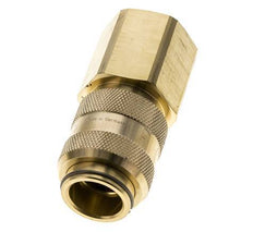 Brass DN 15 Air Coupling Socket G 1 inch Female Double Shut-Off