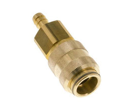 Brass DN 15 Air Coupling Socket 13 mm Hose Pillar Double Shut-Off