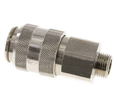 Nickel-plated Brass DN 15 Air Coupling Socket G 1/2 inch Male Double Shut-Off
