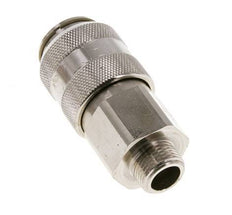 Nickel-plated Brass DN 15 Air Coupling Socket G 1/2 inch Male Double Shut-Off