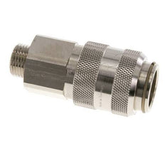 Nickel-plated Brass DN 15 Air Coupling Socket G 1/2 inch Male Double Shut-Off
