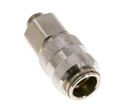 Nickel-plated Brass DN 15 Air Coupling Socket G 1/2 inch Male Double Shut-Off