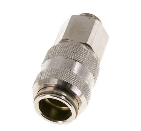 Nickel-plated Brass DN 15 Air Coupling Socket G 1/2 inch Male Double Shut-Off