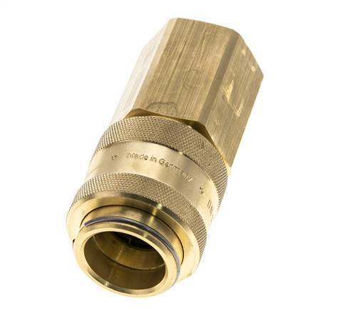 Brass DN 19 Air Coupling Socket G 1 inch Female Double Shut-Off