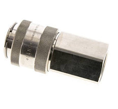 Nickel-plated Brass DN 19 Air Coupling Socket G 1 inch Female Double Shut-Off