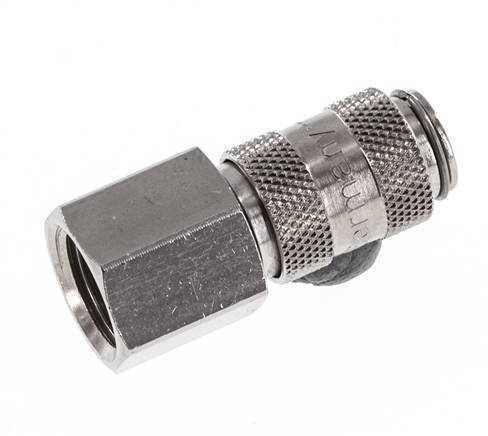 Nickel-plated Brass DN 2.7 (Micro) Air Coupling Socket G 1/8 inch Female