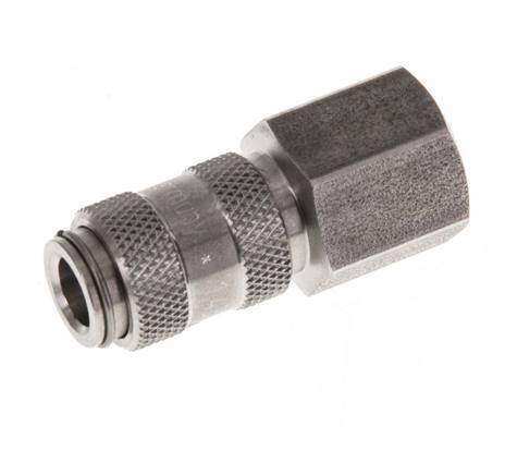 Stainless steel DN 2.7 (Micro) Air Coupling Socket G 1/8 inch Female