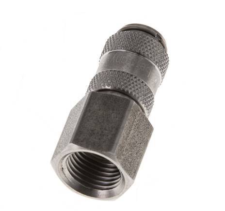 Stainless steel DN 2.7 (Micro) Air Coupling Socket G 1/8 inch Female