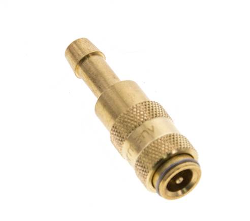 Messing DN 2,7 (Micro) Luftkupplungsmuffe 5 mm Schlauchsäule Doppelabsperrung