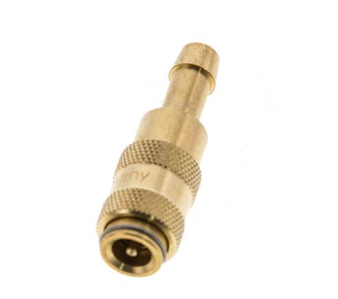 Messing DN 2,7 (Micro) Luftkupplungsmuffe 5 mm Schlauchsäule Doppelabsperrung