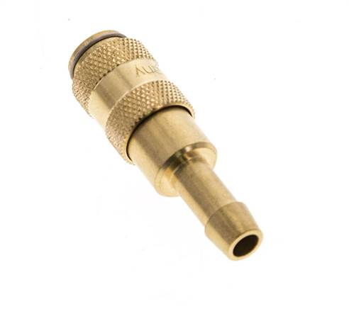 Messing DN 2,7 (Micro) Luftkupplungsmuffe 5 mm Schlauchsäule Doppelabsperrung