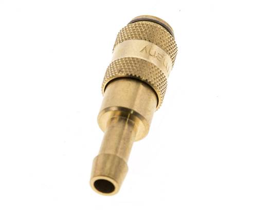 Messing DN 2,7 (Micro) Luftkupplungsmuffe 5 mm Schlauchsäule Doppelabsperrung