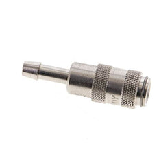 Messing vernickelt DN 2,7 (Micro) Luftkupplungsmuffe 4 mm Schlauchsäule Doppelabsperrung