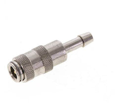 Messing vernickelt DN 2,7 (Micro) Luftkupplungsmuffe 4 mm Schlauchsäule Doppelabsperrung