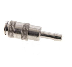 Messing vernickelt DN 2,7 (Micro) Luftkupplungsmuffe 4 mm Schlauchsäule Doppelabsperrung