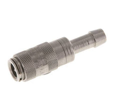 Stainless steel DN 2.7 (Micro) Air Coupling Socket 5 mm Hose Pillar Double Shut-Off