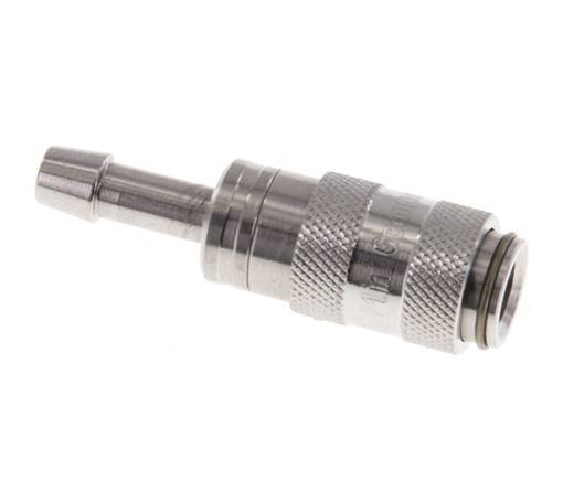 Stainless Steel 316L DN 2.7 (Micro) Air Coupling Socket 4 mm Hose Pillar