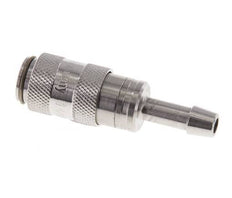 Stainless Steel 316L DN 2.7 (Micro) Air Coupling Socket 4 mm Hose Pillar