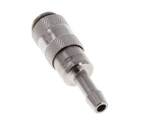 Stainless Steel 316L DN 2.7 (Micro) Air Coupling Socket 4 mm Hose Pillar