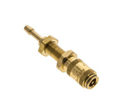 Messing DN 2,7 (Micro) Luftkupplung Muffe 3 mm Schlauch Säule Bulkhead Doppelabsperrung