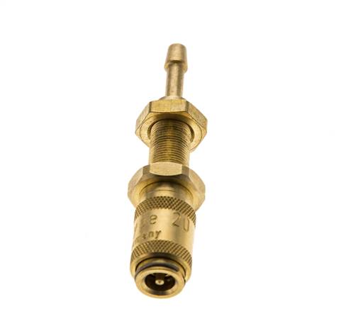 Messing DN 2,7 (Micro) Luftkupplung Muffe 3 mm Schlauch Säule Bulkhead Doppelabsperrung