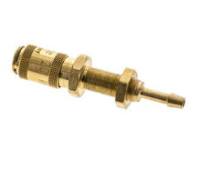 Brass DN 2.7 (Micro) Air Coupling Socket 3 mm Hose Pillar Bulkhead Double Shut-Off