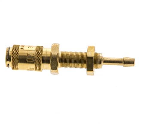 Messing DN 2,7 (Micro) Luftkupplung Muffe 3 mm Schlauch Säule Bulkhead Doppelabsperrung