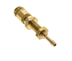 Messing DN 2,7 (Micro) Luftkupplung Muffe 3 mm Schlauch Säule Bulkhead Doppelabsperrung