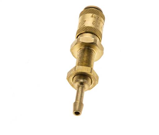 Messing DN 2,7 (Micro) Luftkupplung Muffe 3 mm Schlauch Säule Bulkhead Doppelabsperrung