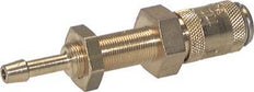 Brass DN 2.7 (Micro) Air Coupling Socket 4 mm Hose Pillar Bulkhead Double Shut-Off