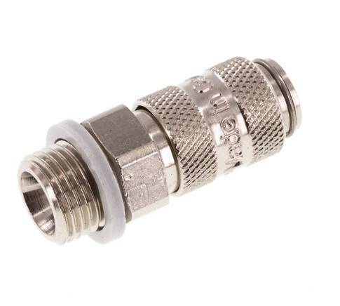 Nickel-plated Brass DN 2.7 (Micro) Air Coupling Socket G 1/8 inch Male