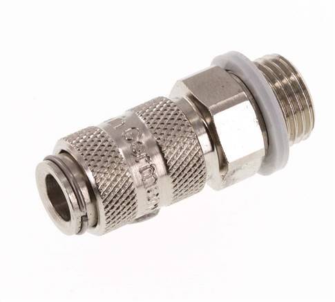 Nickel-plated Brass DN 2.7 (Micro) Air Coupling Socket G 1/8 inch Male