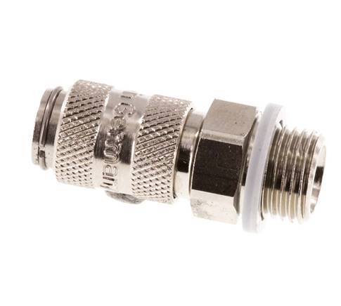 Nickel-plated Brass DN 2.7 (Micro) Air Coupling Socket G 1/8 inch Male