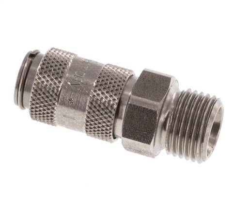 Stainless steel DN 2.7 (Micro) Air Coupling Socket G 1/8 inch Male