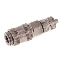 Stainless steel DN 2.7 (Micro) Air Coupling Socket 3x4.3 mm Union Nut