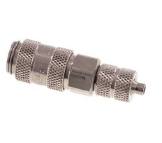 Stainless steel DN 2.7 (Micro) Air Coupling Socket 3x4.3 mm Union Nut