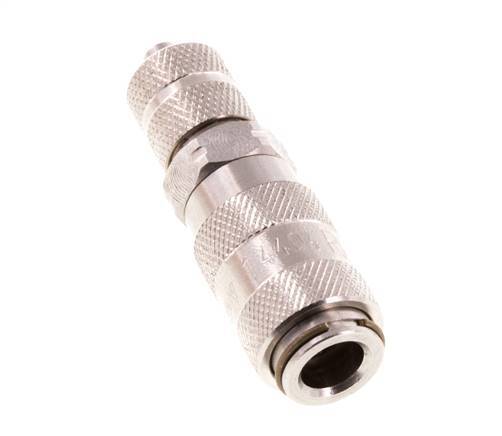 Stainless Steel 316L DN 2.7 (Micro) Air Coupling Socket 3x4.3 mm Union Nut