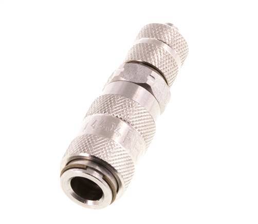 Stainless Steel 316L DN 2.7 (Micro) Air Coupling Socket 3x4.3 mm Union Nut