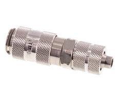Edelstahl 316L DN 2,7 (Micro) Luftkupplung Muffe 4x6 mm Überwurfmutter Doppelabsperrung