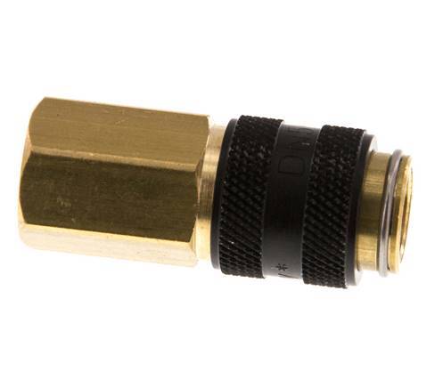 Messing DN 5 Schwarz Luftkupplung Muffe G 1/8 Zoll Innengewinde