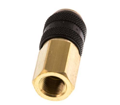 Messing DN 5 Schwarz Luftkupplung Muffe G 1/8 Zoll Innengewinde
