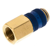 Messing DN 5 Blau Luftkupplung Muffe G 1/4 Zoll Innengewinde