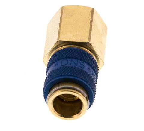 Messing DN 5 Blau Luftkupplung Muffe G 1/4 Zoll Innengewinde