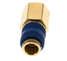 Messing DN 5 Blau Luftkupplung Muffe G 1/4 Zoll Innengewinde