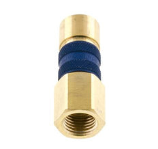 Messing DN 5 blau-kodierte Luftkupplung Muffe G 1/4 Zoll Innengewinde