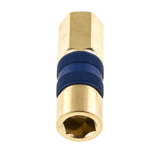 Messing DN 5 blau-kodierte Luftkupplungsmuffe G 1/8 Zoll Innengewinde