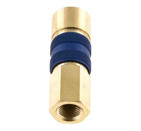 Messing DN 5 blau-kodierte Luftkupplungsmuffe G 1/8 Zoll Innengewinde