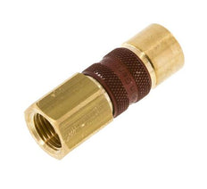Messing DN 5 braun-kodiert Luftkupplung Muffe G 1/4 Zoll Innengewinde