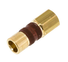 Messing DN 5 braun-kodiert Luftkupplung Muffe G 1/4 Zoll Innengewinde