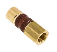 Messing DN 5 braun-kodiert Luftkupplung Muffe G 1/4 Zoll Innengewinde
